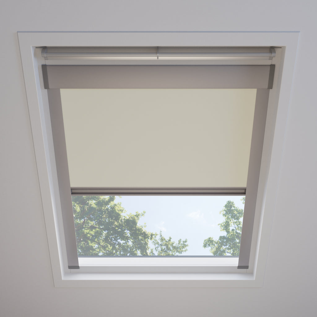 Dakraam rolgordijn Verduister Licht Beige 2921