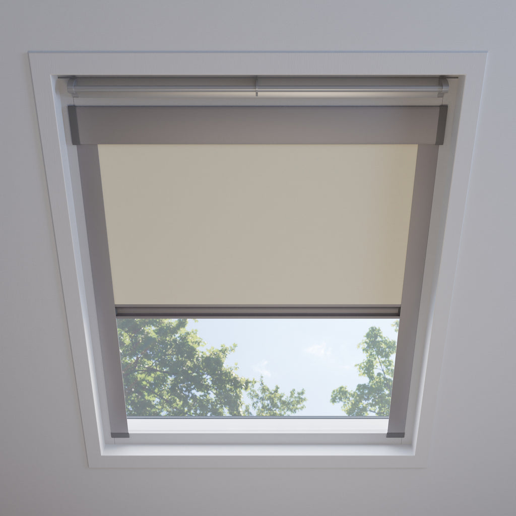 Dakraam rolgordijn Verduister Beige 3358