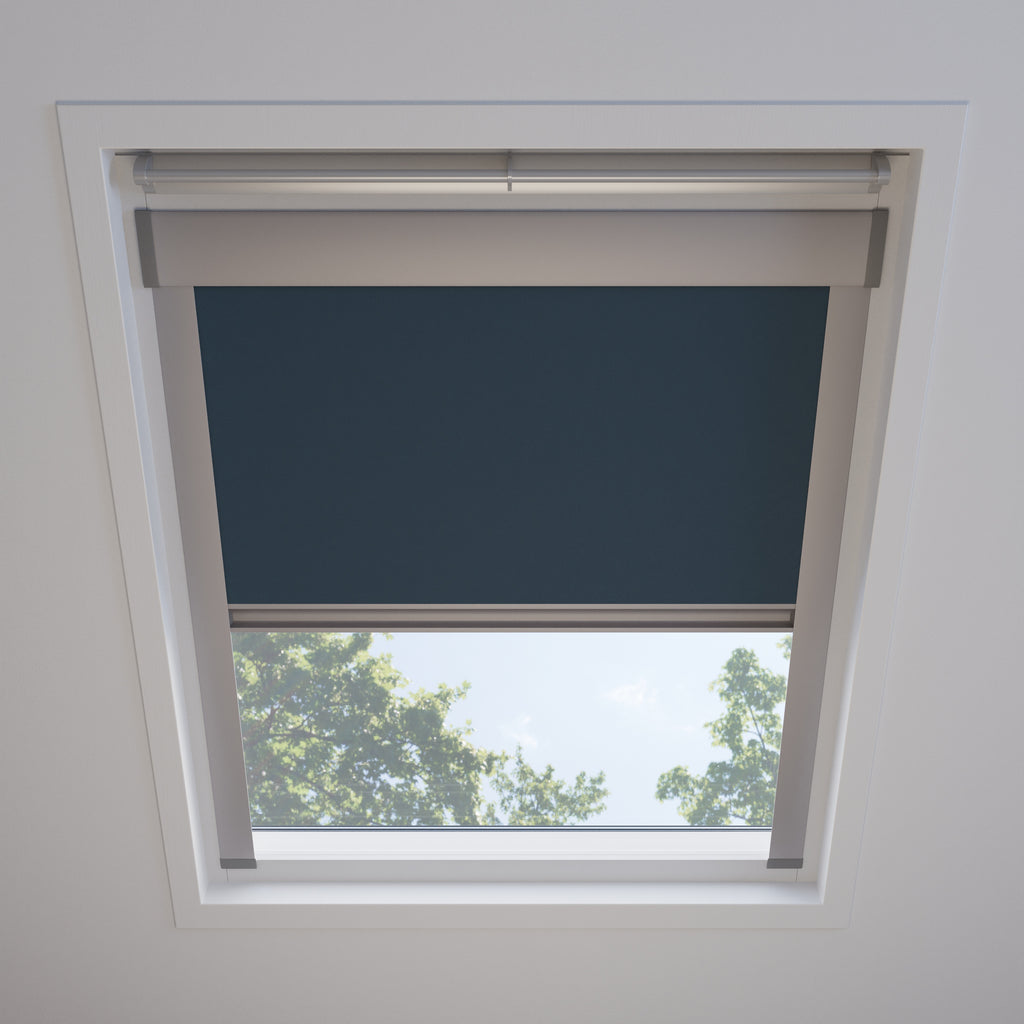 Dakraam rolgordijn Verduister Donker Blauw 3362
