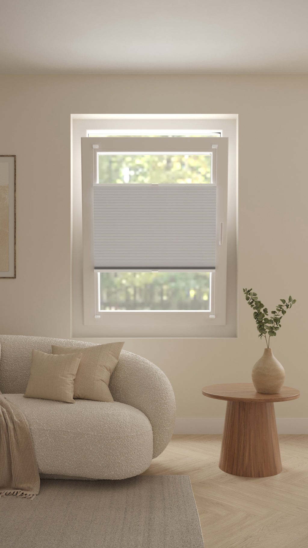 Plissé gordijnen Trend Lichtgrijs Verduister 11 - Draai/kiep