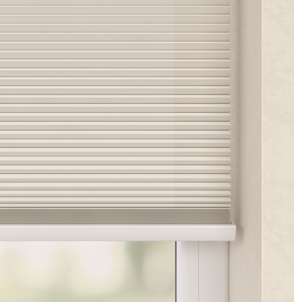 Elektrische Plissé gordijn Parijs Lichtbeige 110