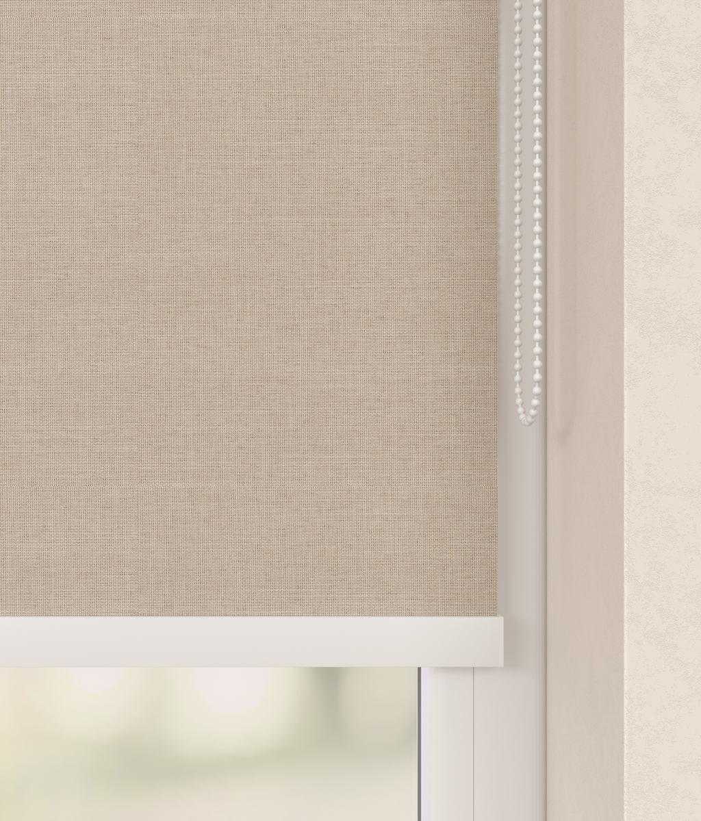 Elektrisch Rolgordijn Toscane Linnenlook Naturel 5100