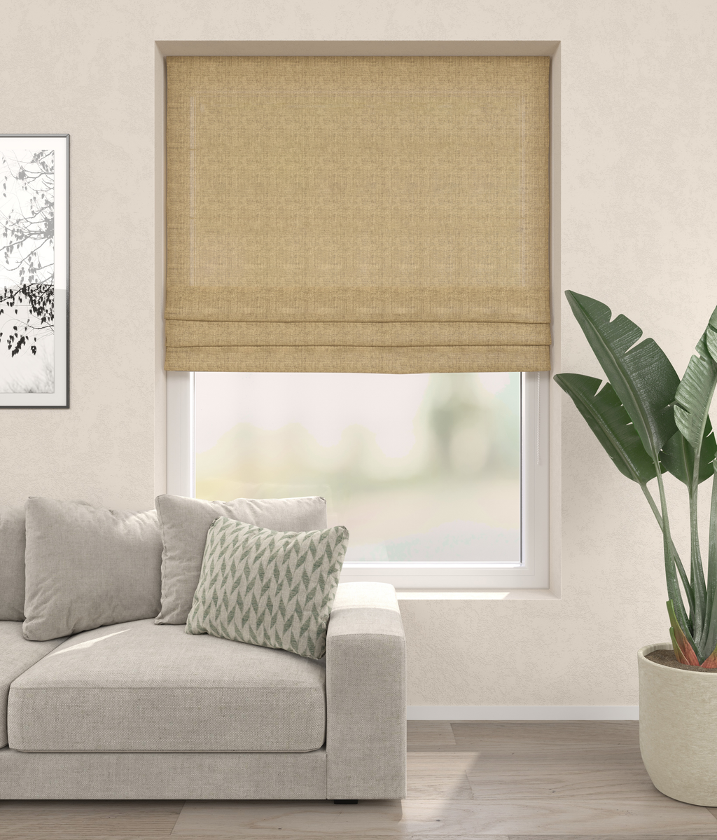 Vouwgordijn Serge Geel 16317 Afbeelding 1