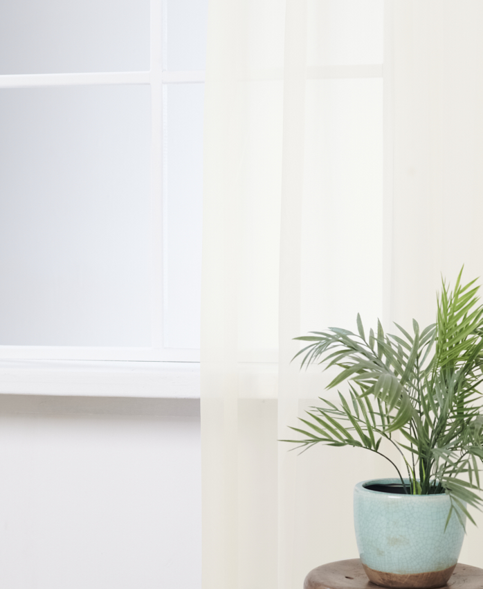 Gordijn Brandvertragende Voile Ivoor Afbeelding 1