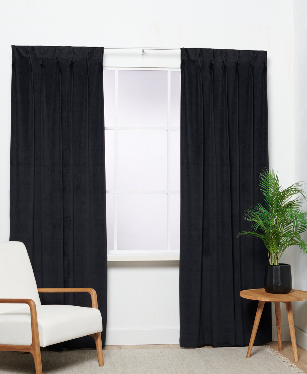 Trend Velours Zwart 100
