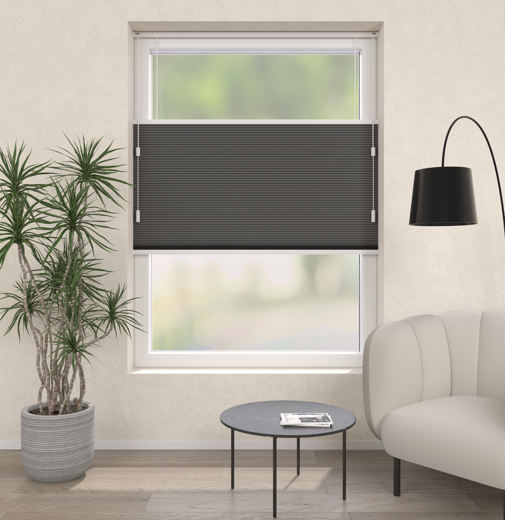 Plissé Gordijn Monaco Antraciet Verduister 12 Afbeelding 1