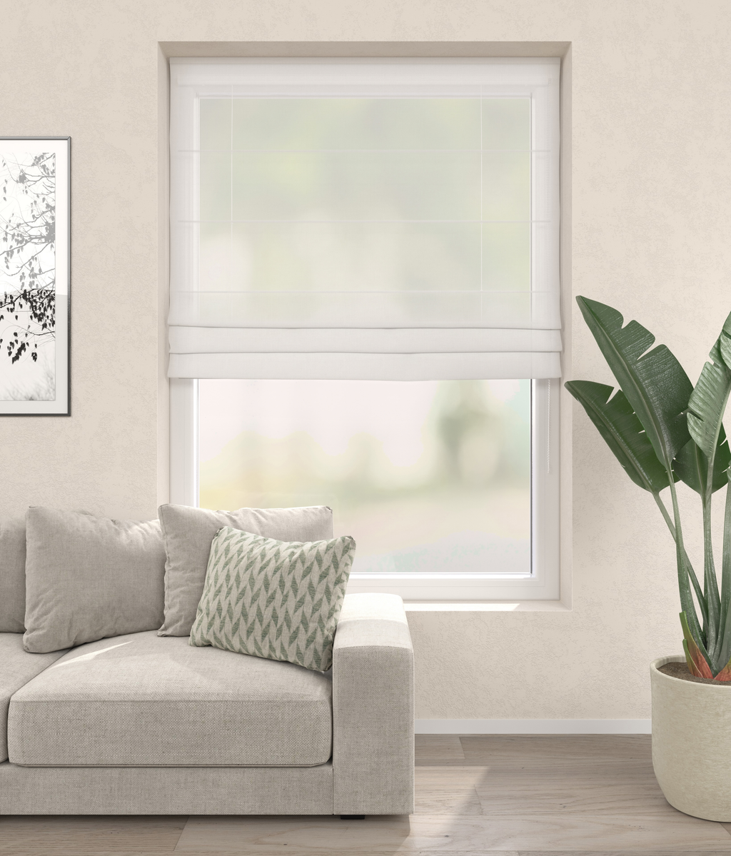 Vouwgordijn Batist Wit Afbeelding 1