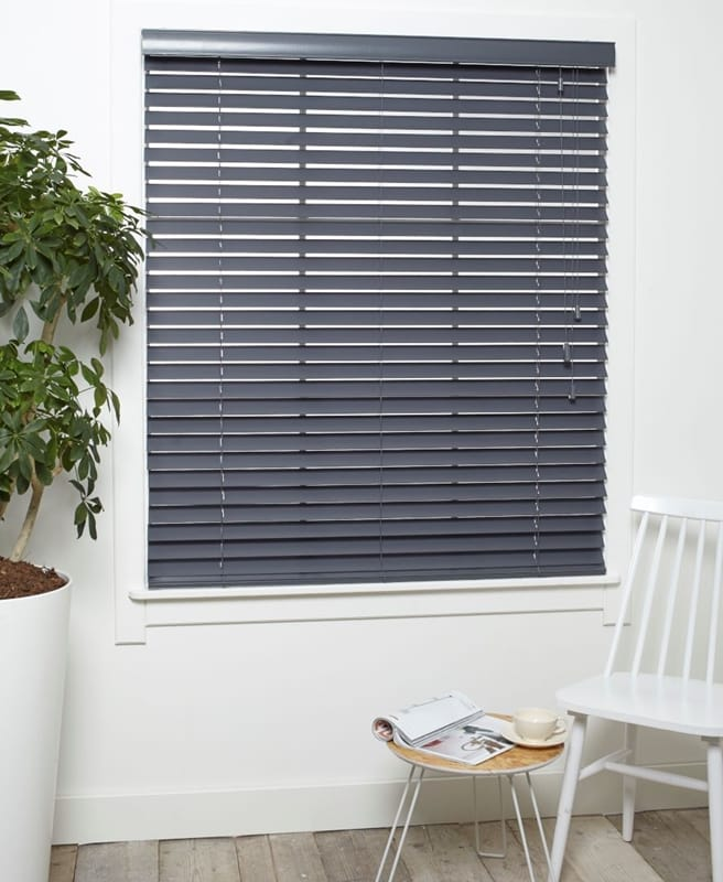 Houten Jaloezie Luxe Antraciet Afbeelding 1