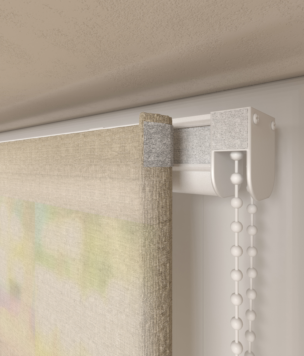 Vouwgordijn Linnenlook Zand