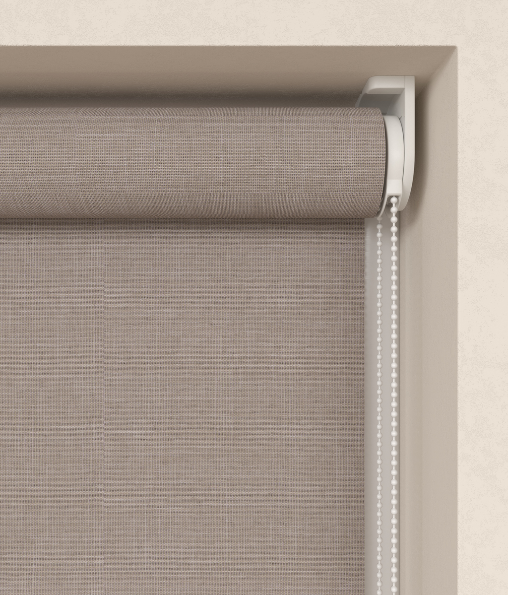 Elektrisch Rolgordijn Toscane Linnenlook Beige 5200