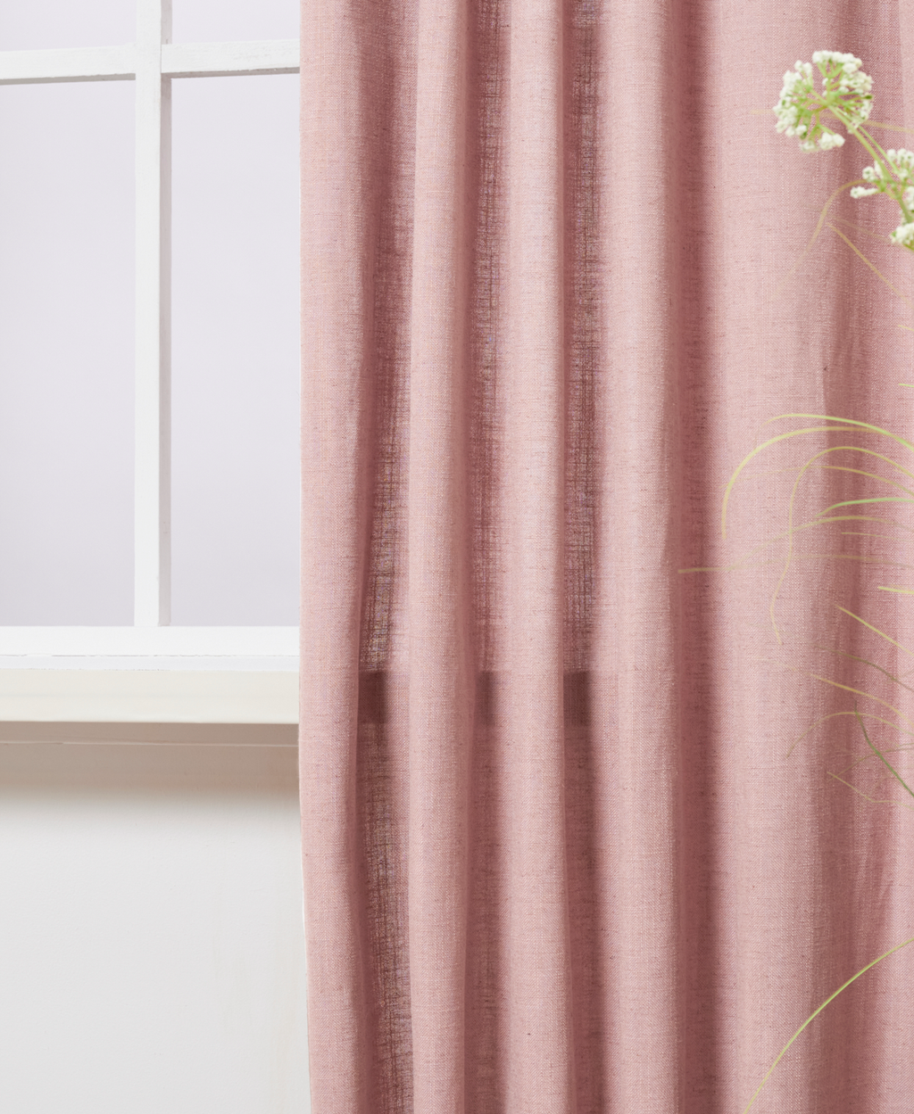 Gordijn Ibiza Linnen Oud Roze 700 Afbeelding 2