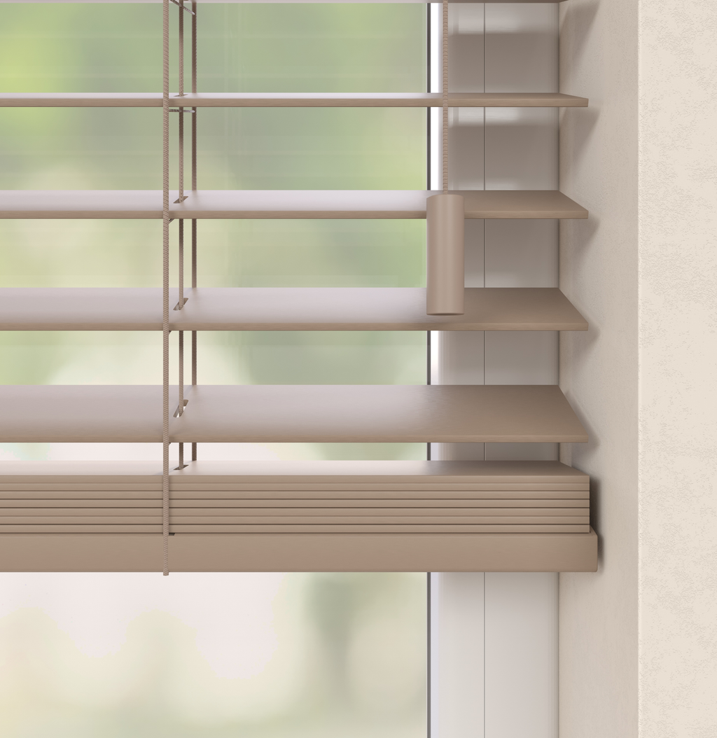 Houten Jaloezieën - Premium Taupe
