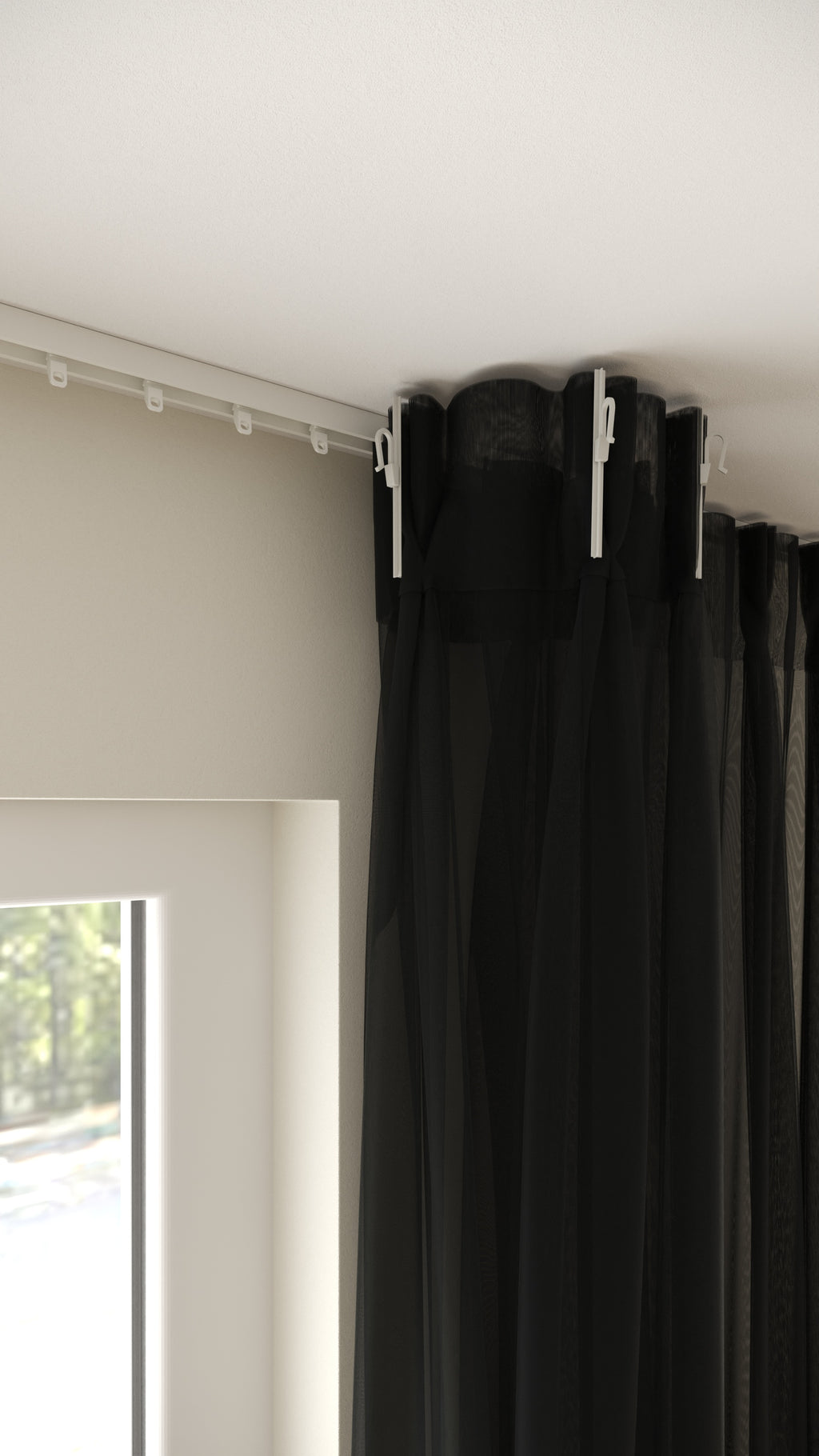 Franse Voile Antraciet