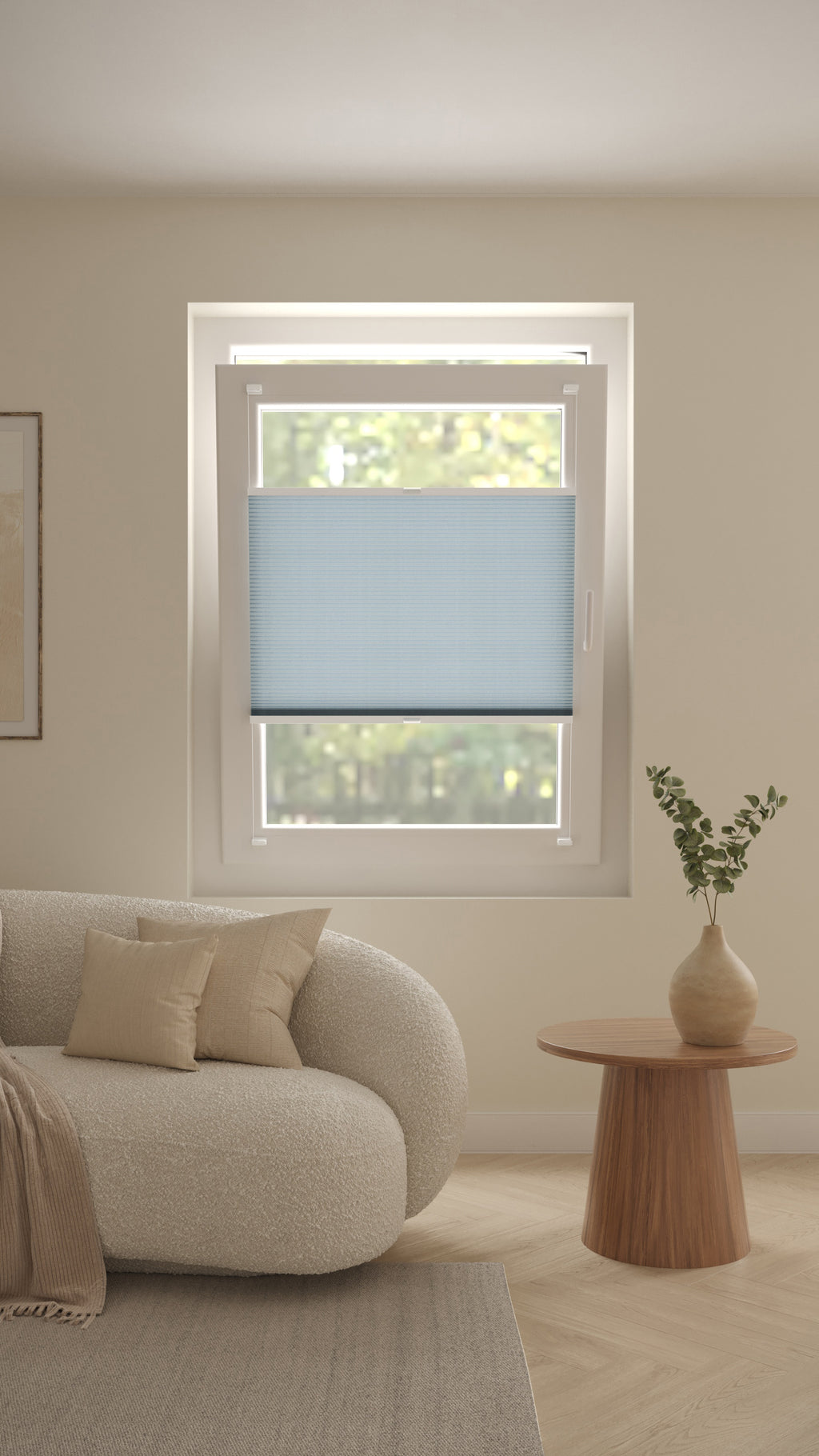 Plissé Gordijn Trend Zachtblauw 09 Draai Kiep Afbeelding 1