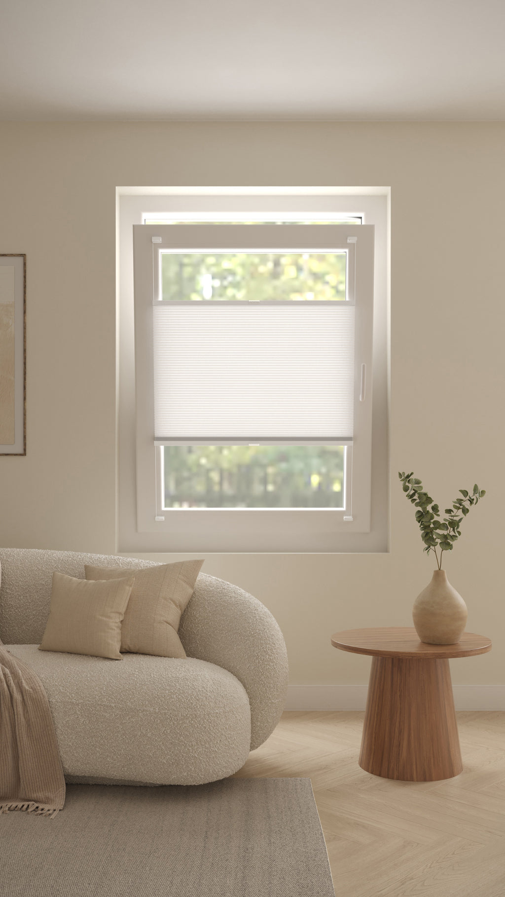 Plissé Gordijn Parijs Wit 100 Draai Kiep Afbeelding 1