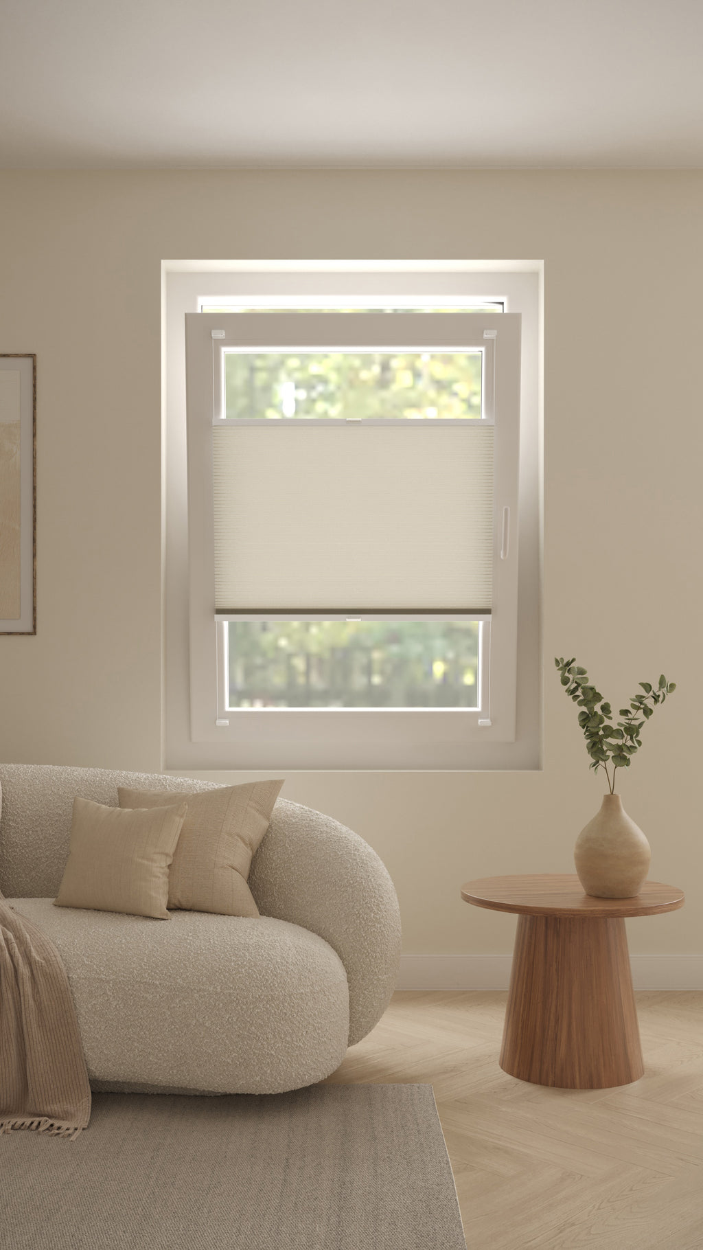 Plissé Gordijn Parijs Lichtzand 160 Draai Kiep Afbeelding 1