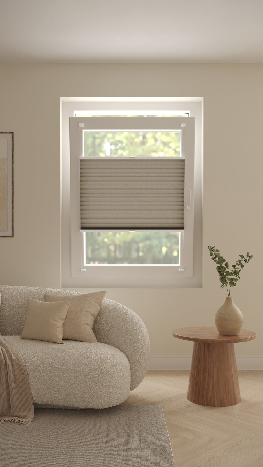 Plissé Gordijn Parijs Zand 170 Draai Kiep Afbeelding 1