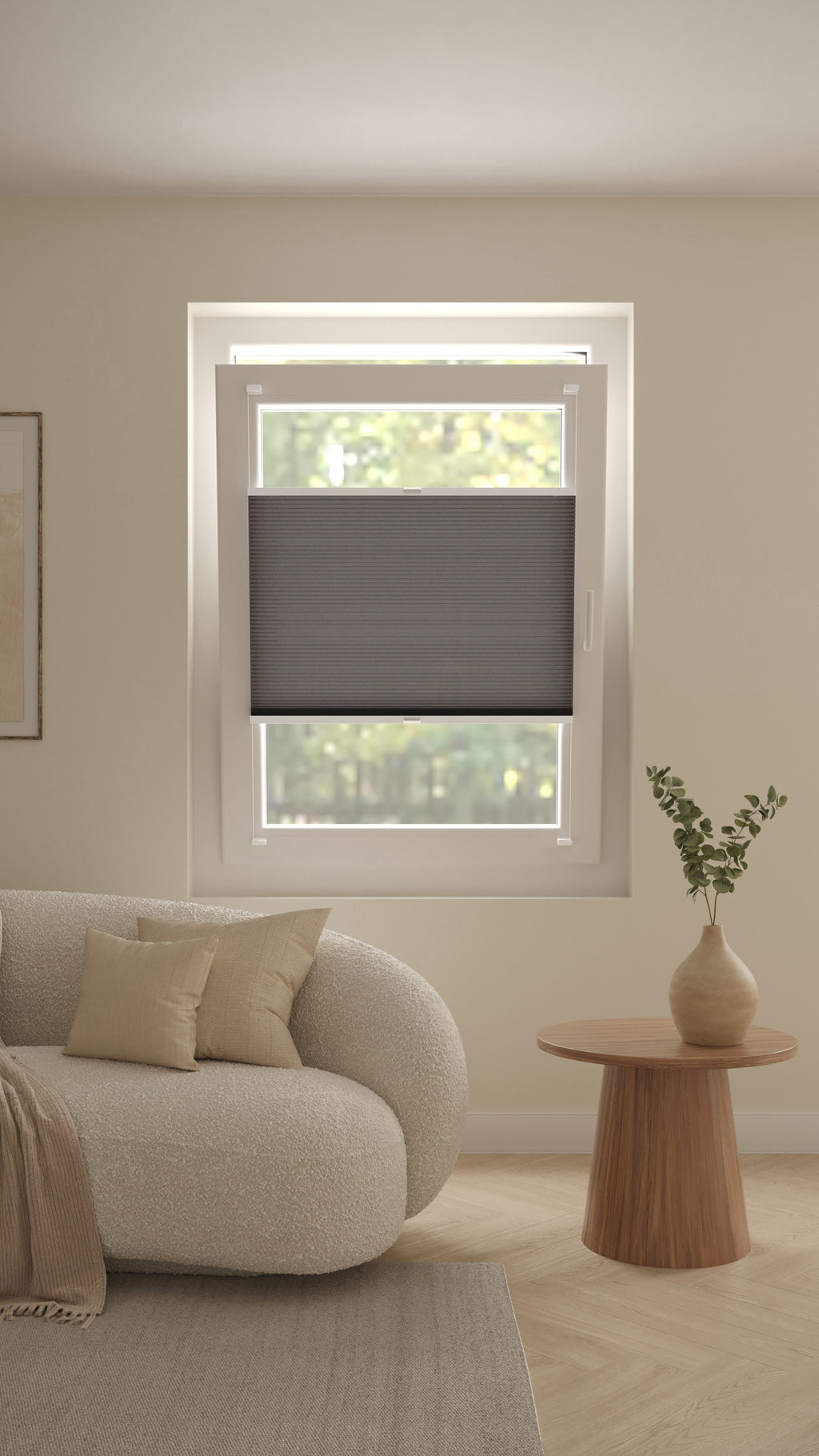 Plissé Gordijn Parijs Donkergrijs 210 Draai Kiep Afbeelding 1