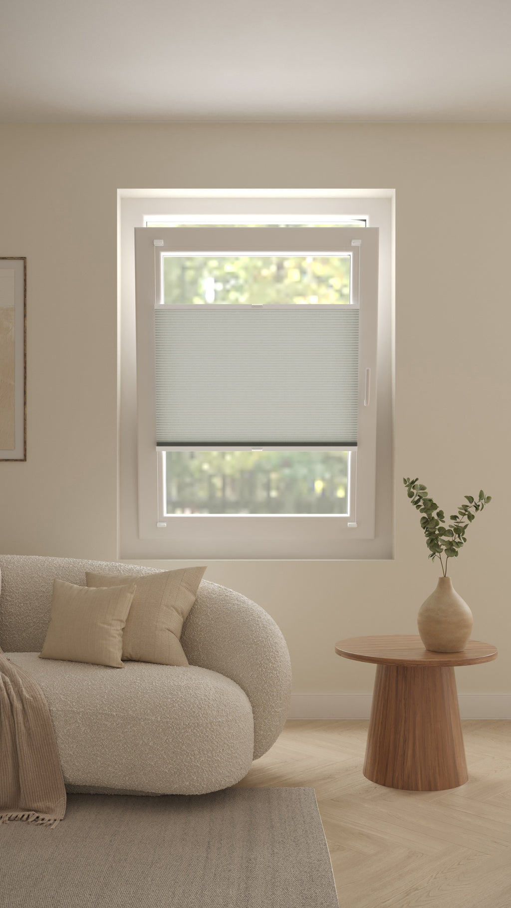 Plissé Gordijn Parijs Grijszand 230 Draai Kiep Afbeelding 1