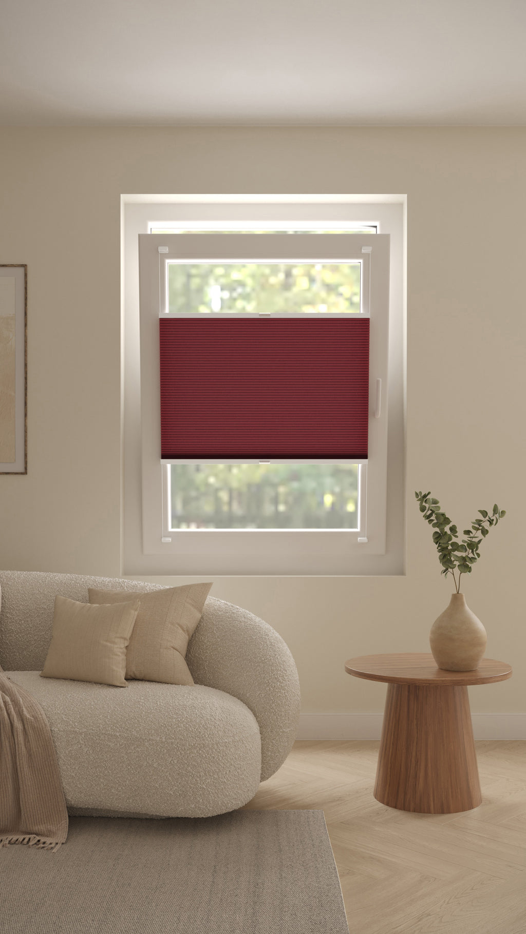 Plissé gordijnen Monaco Rood 06 - Draai/kiep