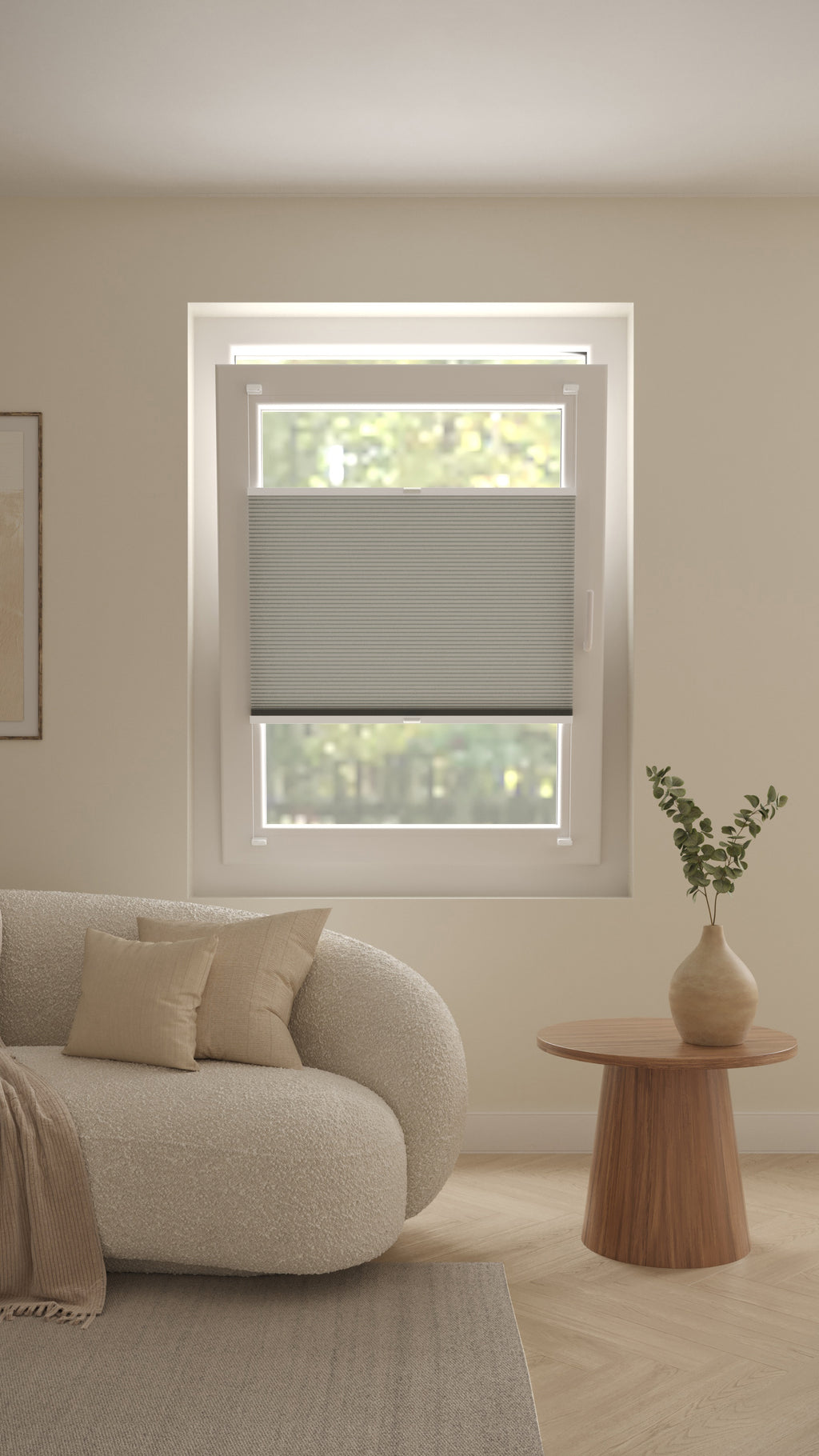 Plissé Gordijn Monaco Lichtgrijs 10 Draai Kiep Afbeelding 1