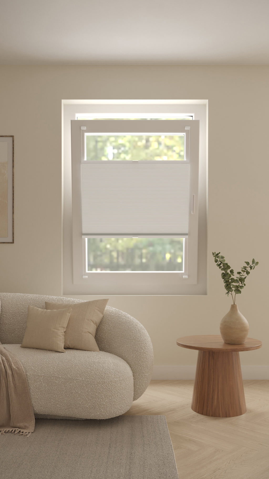 Plissé gordijnen Monaco Wit Verduister 01 - Draai/kiep