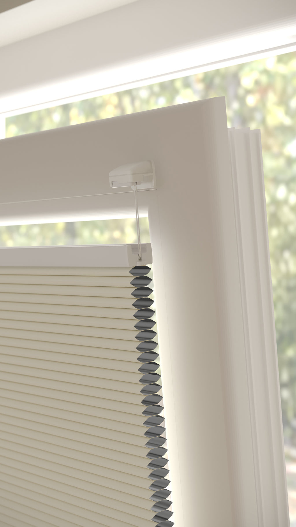 Plissé gordijnen Monaco Ecru Verduister 02 - Draai/kiep