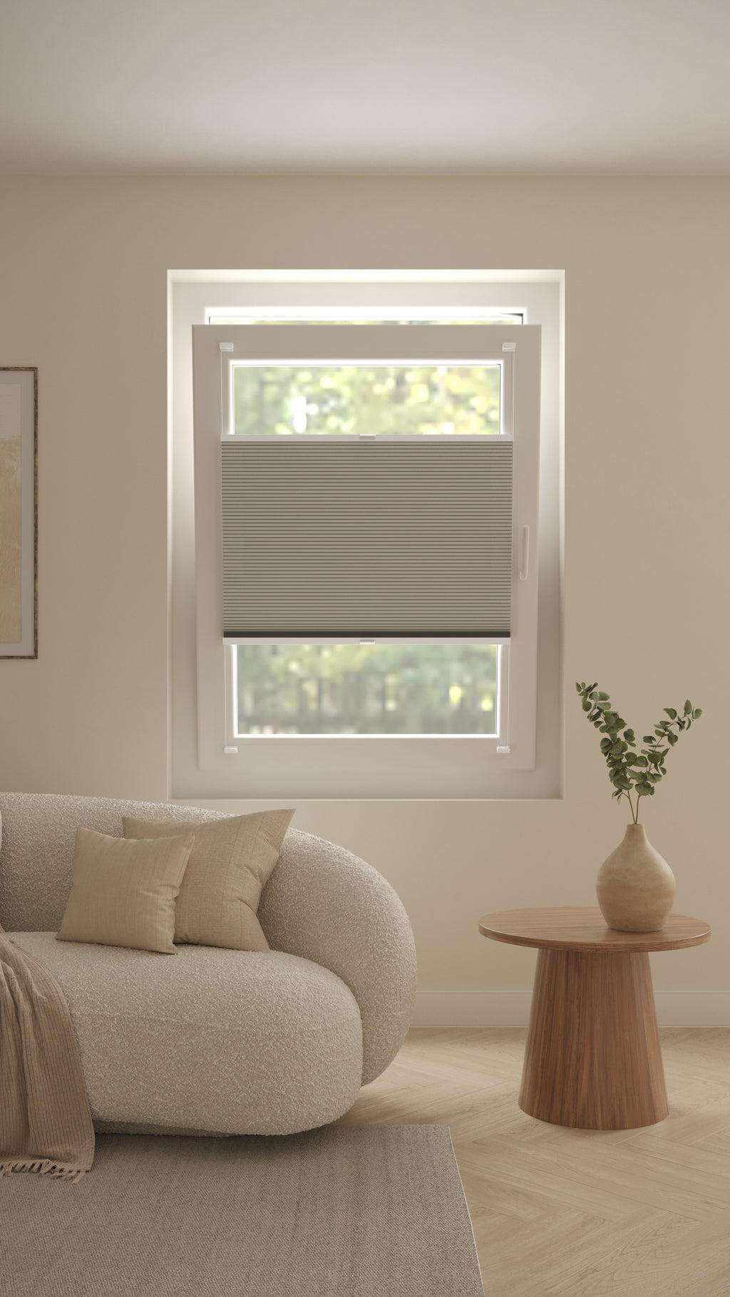 Plissé gordijnen Monaco Zand 04 - Draai/kiep