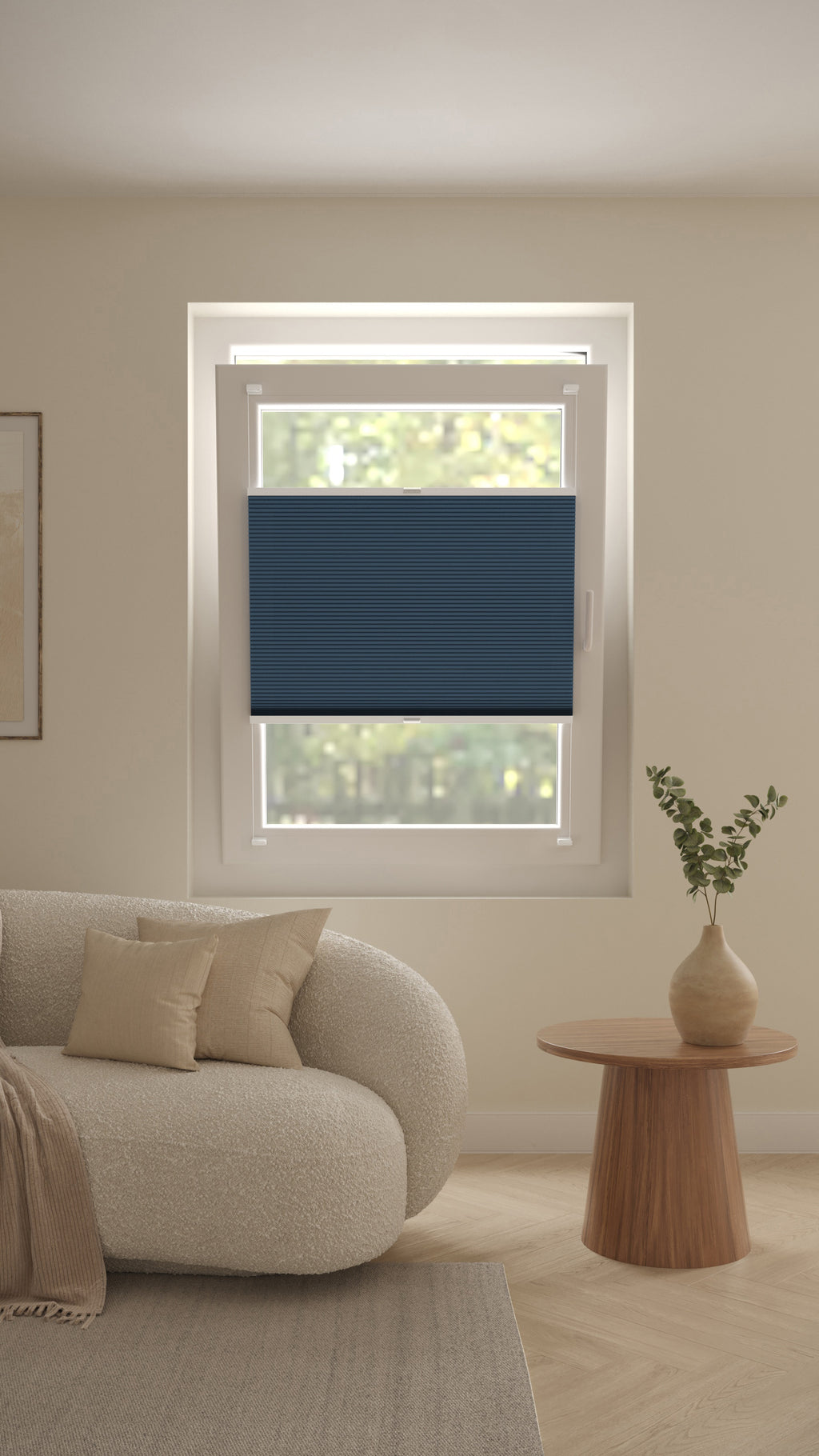 Plissé gordijnen Monaco Blauw Verduister 09 - Draai/kiep