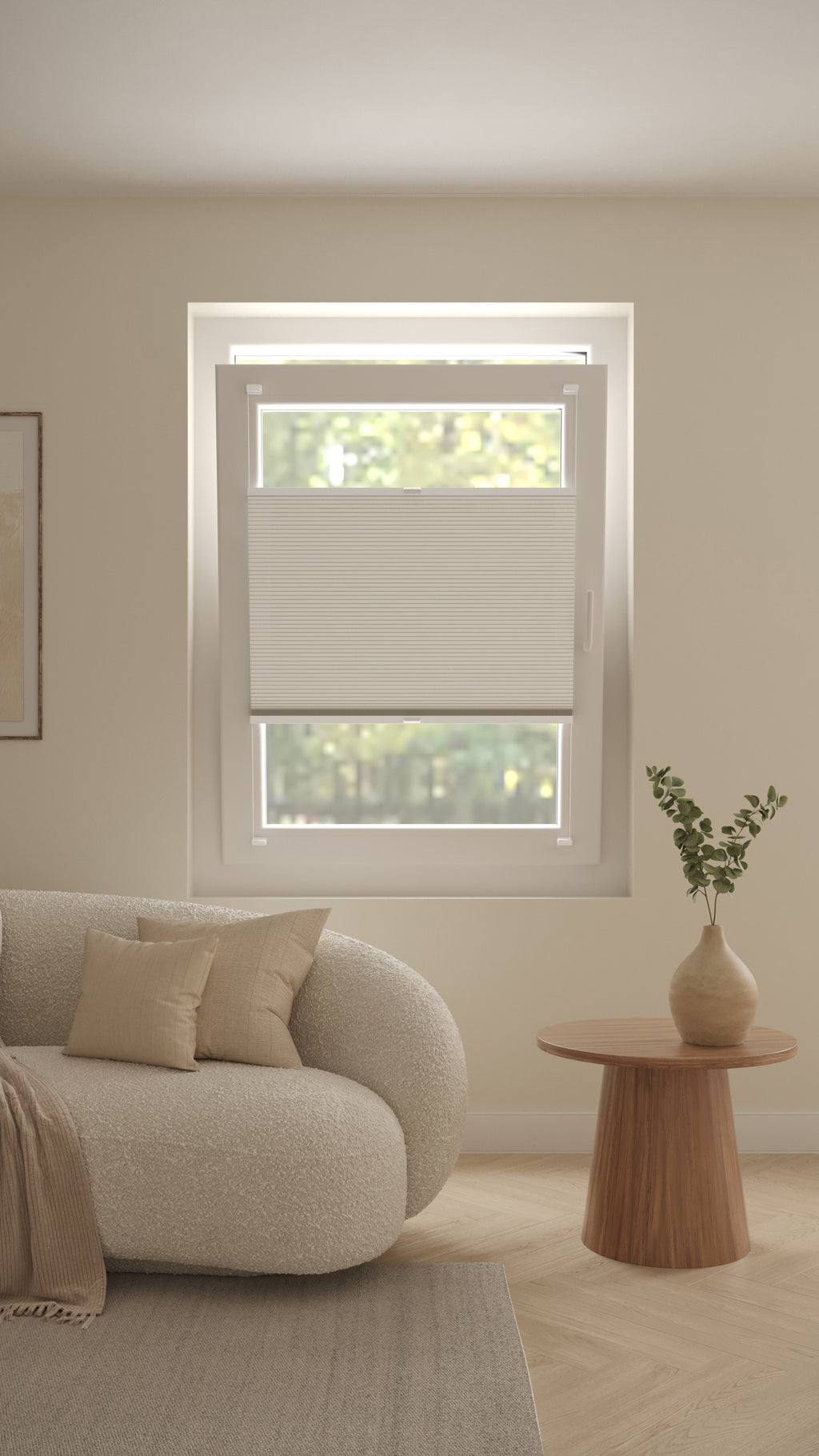 Plissé gordijnen Parijs Lichtbeige Verduister 5110 - Draai/kiep