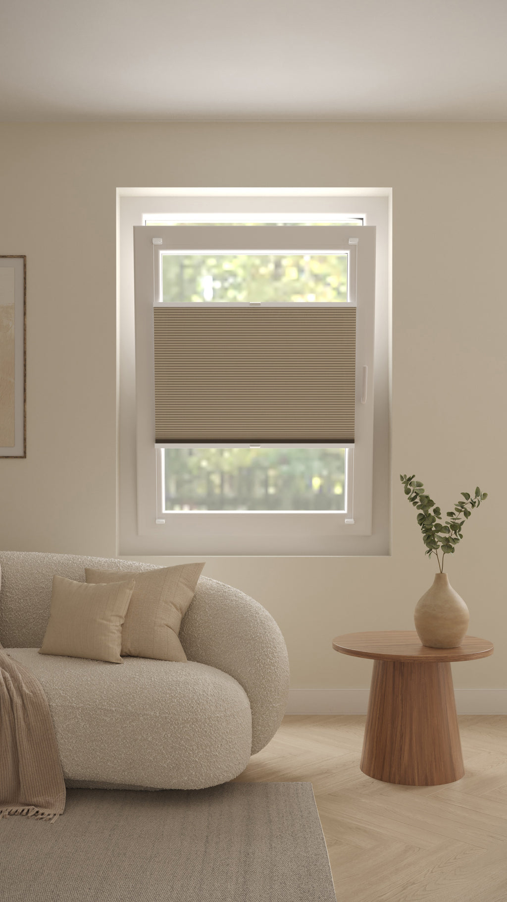 Plissé gordijnen Parijs Zand Verduister 5170 - Draai/kiep