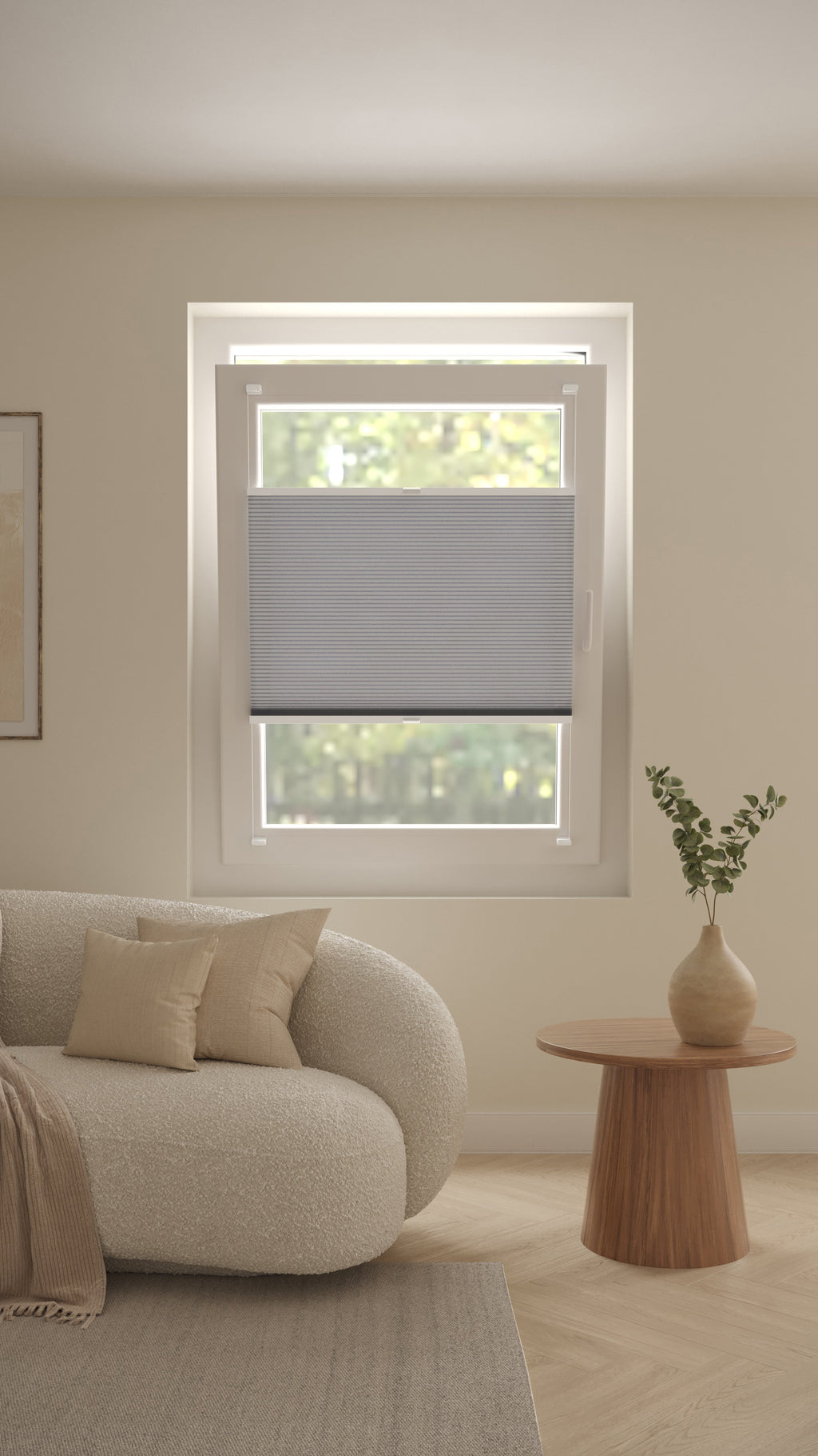 Plissé gordijnen Parijs Grijs Verduister 5220 - Draai/kiep