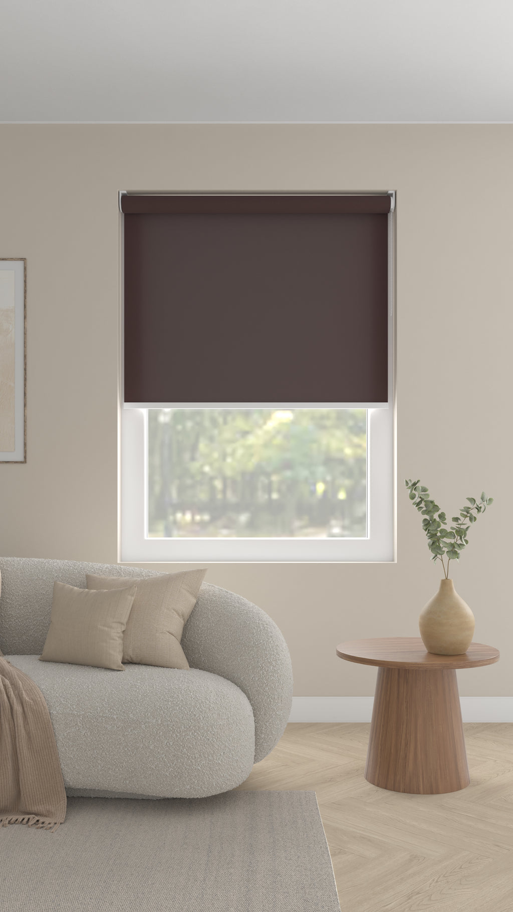 Elektrisch Rolgordijn Rome  Choco bruin 826