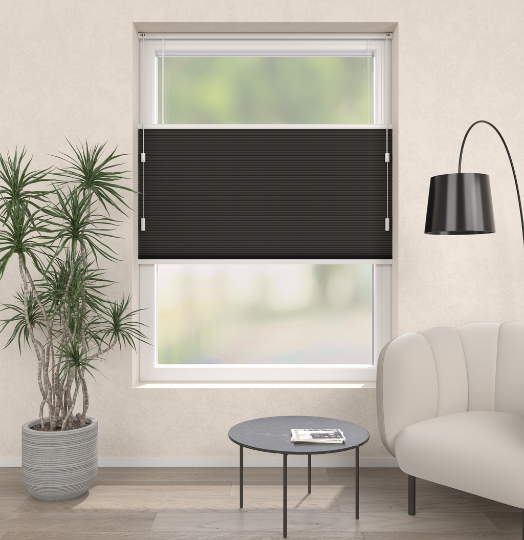 Plissé gordijnen Trend Zwart Verduister 14