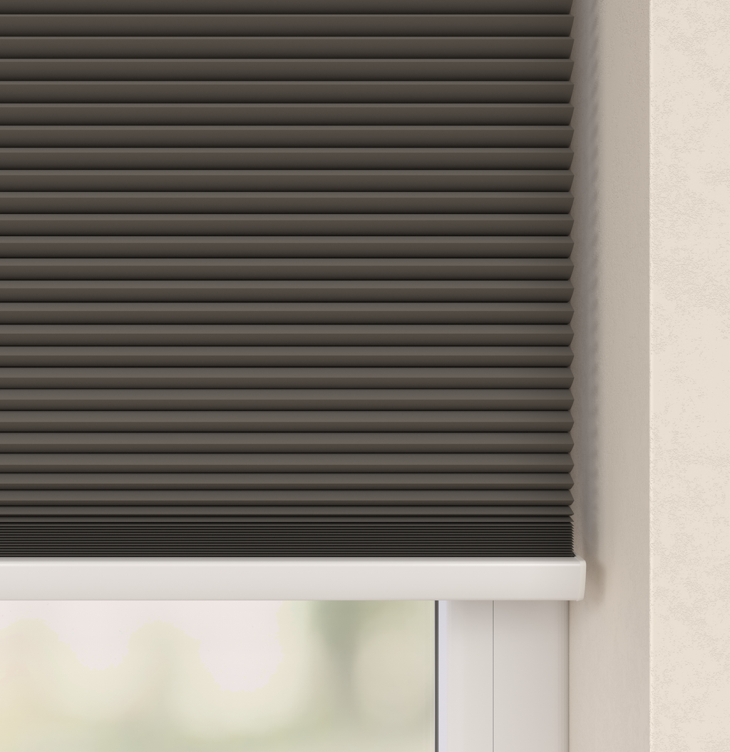 Elektrische Plissé gordijnen Parijs Antraciet Verduister 5200