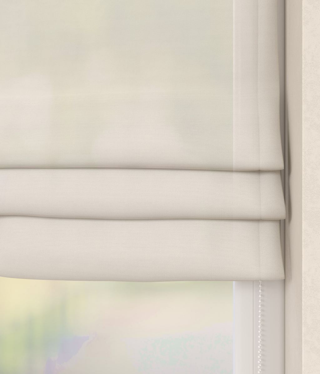 Vouwgordijn Batist Ivoor