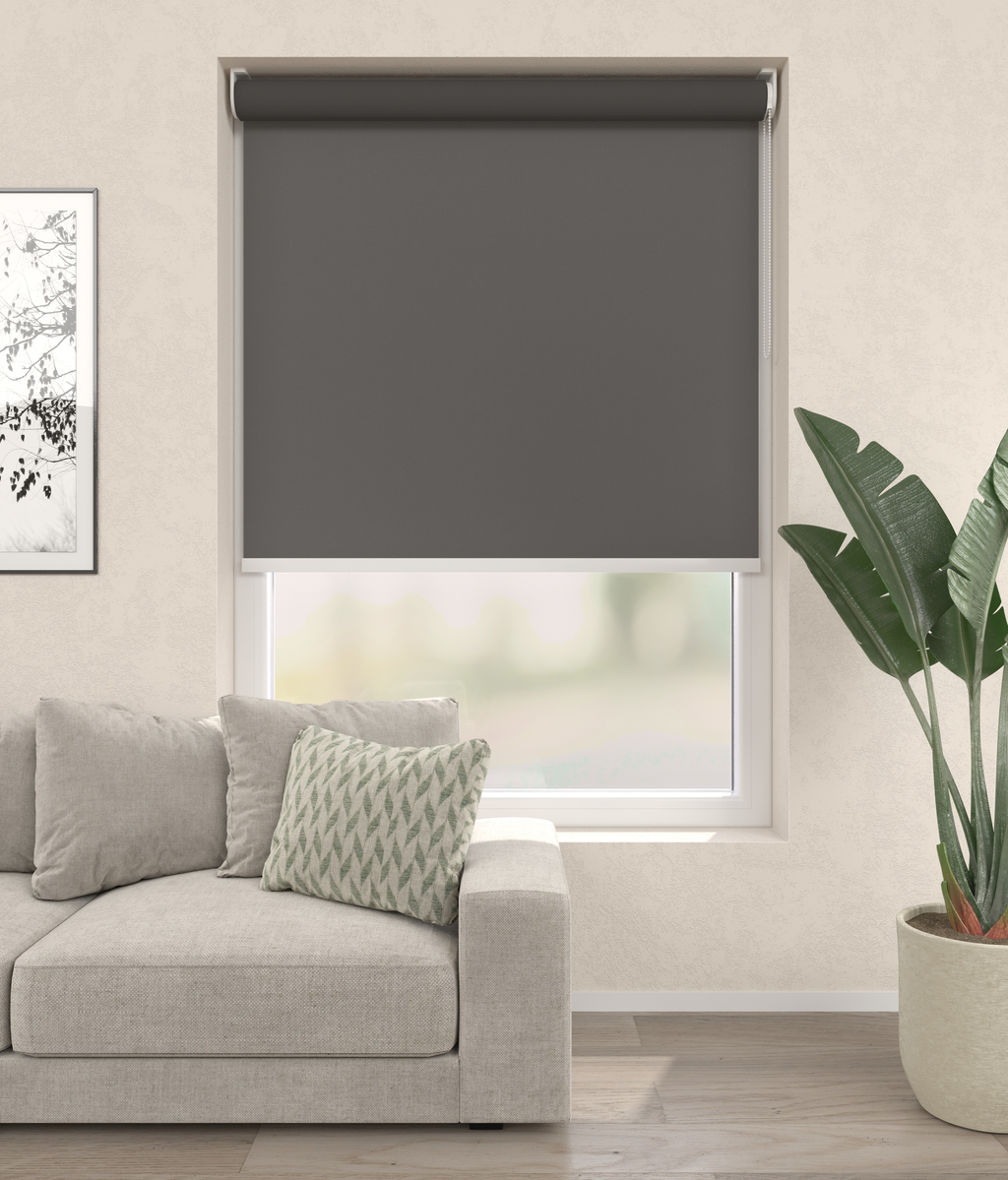 Elektrisch Rolgordijn Milaan Velours Antraciet 3700