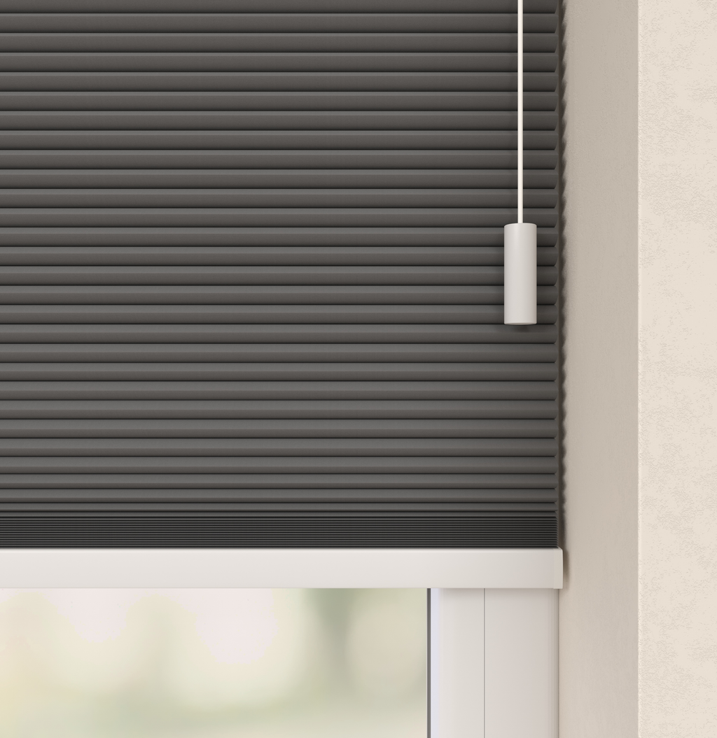 Plissé gordijnen Monaco Antraciet Verduister 12