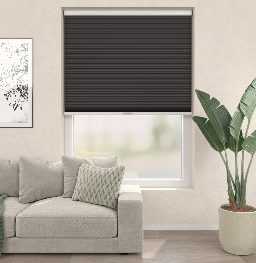 Elektrische Plissé gordijnen Monaco Antraciet Verduister 12