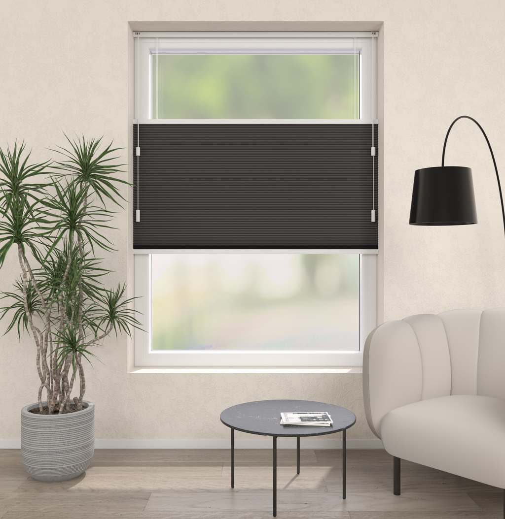 Plissé gordijnen Monaco Antraciet 12