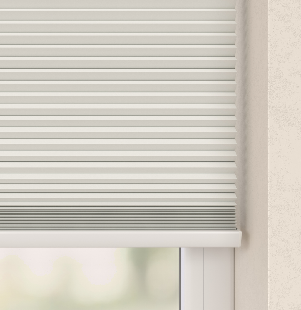 Elektrische Plissé gordijnen Monaco Wit Verduister 01