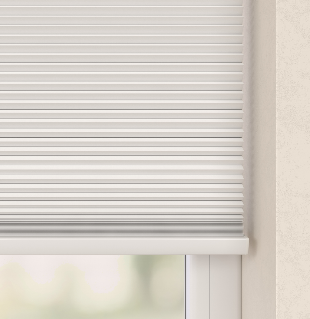 Elektrische Plissé gordijnen Parijs Wit Verduister 5100