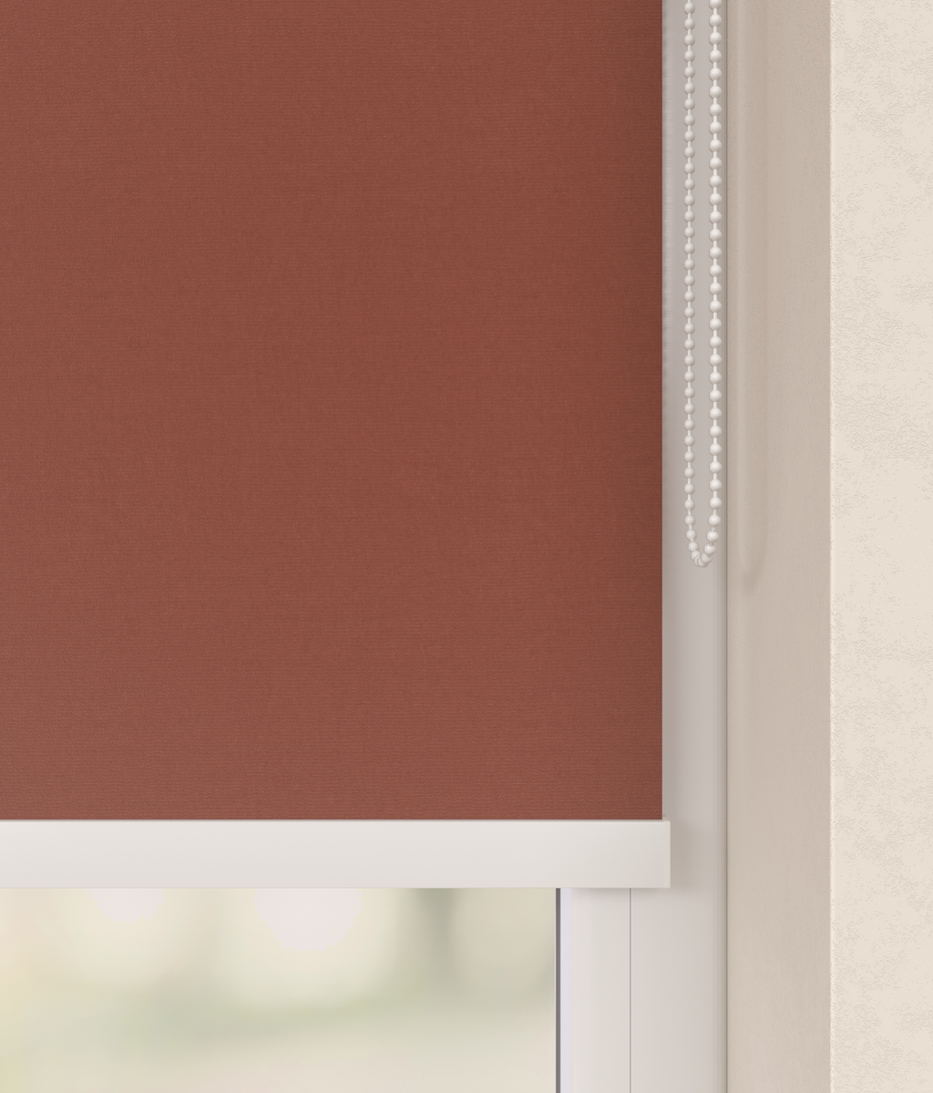 Elektrisch Rolgordijn Milaan Velours Terracotta 4300