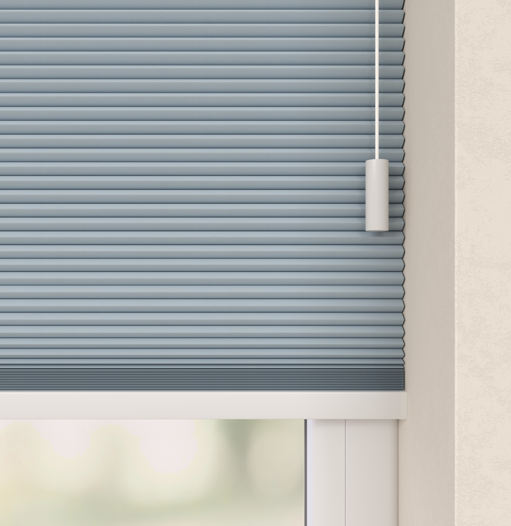 Plissé gordijnen Trend Zachtblauw Verduister 09