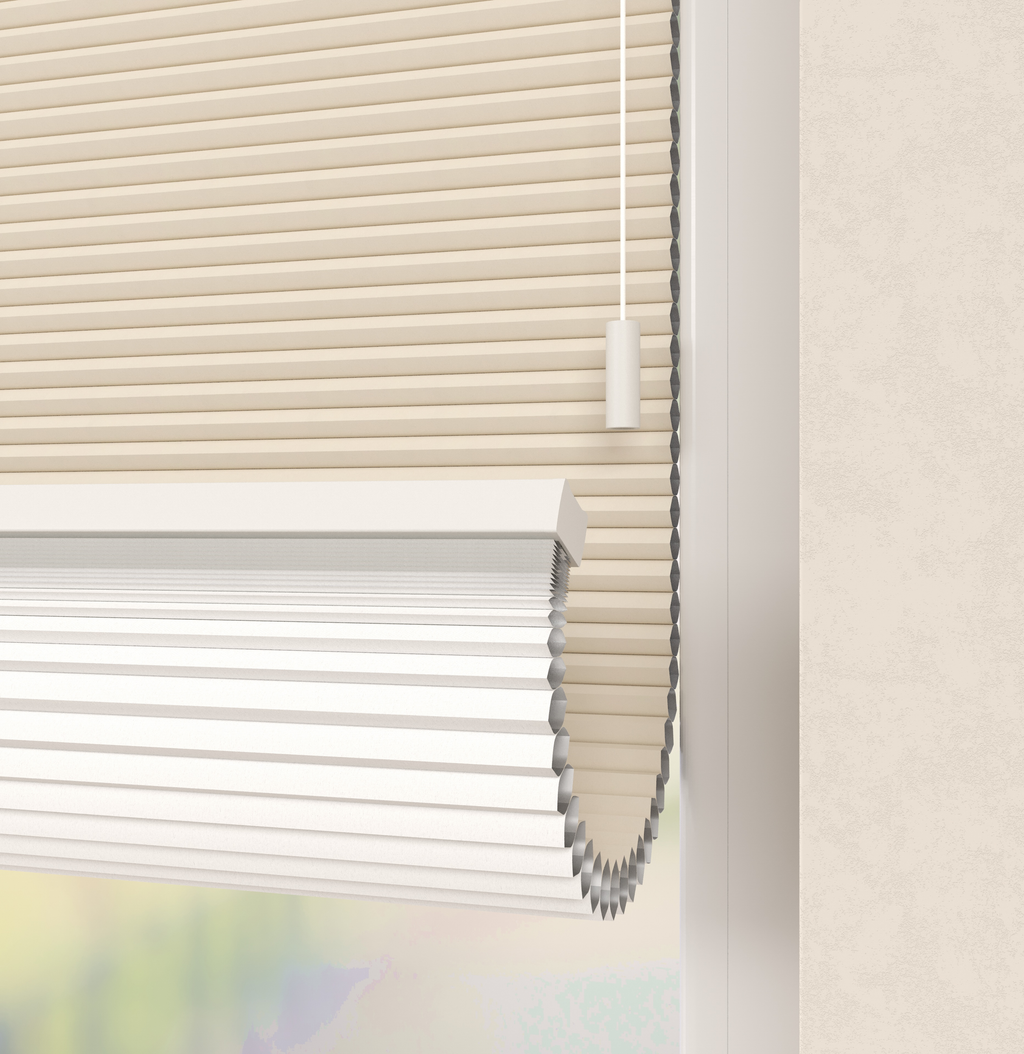 Plissé gordijnen Trend Beige Verduister 03