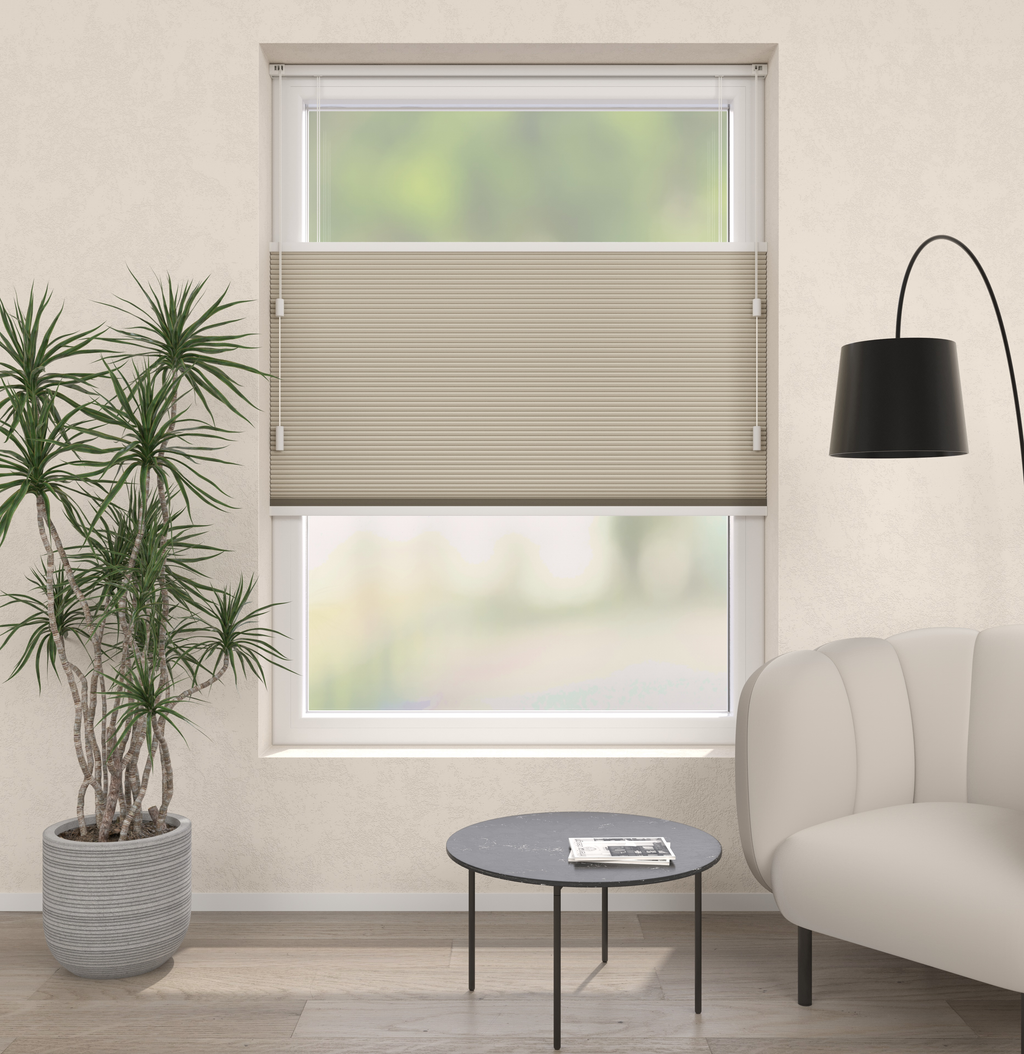 Plissé gordijnen Parijs Lichtzand Verduister 5160