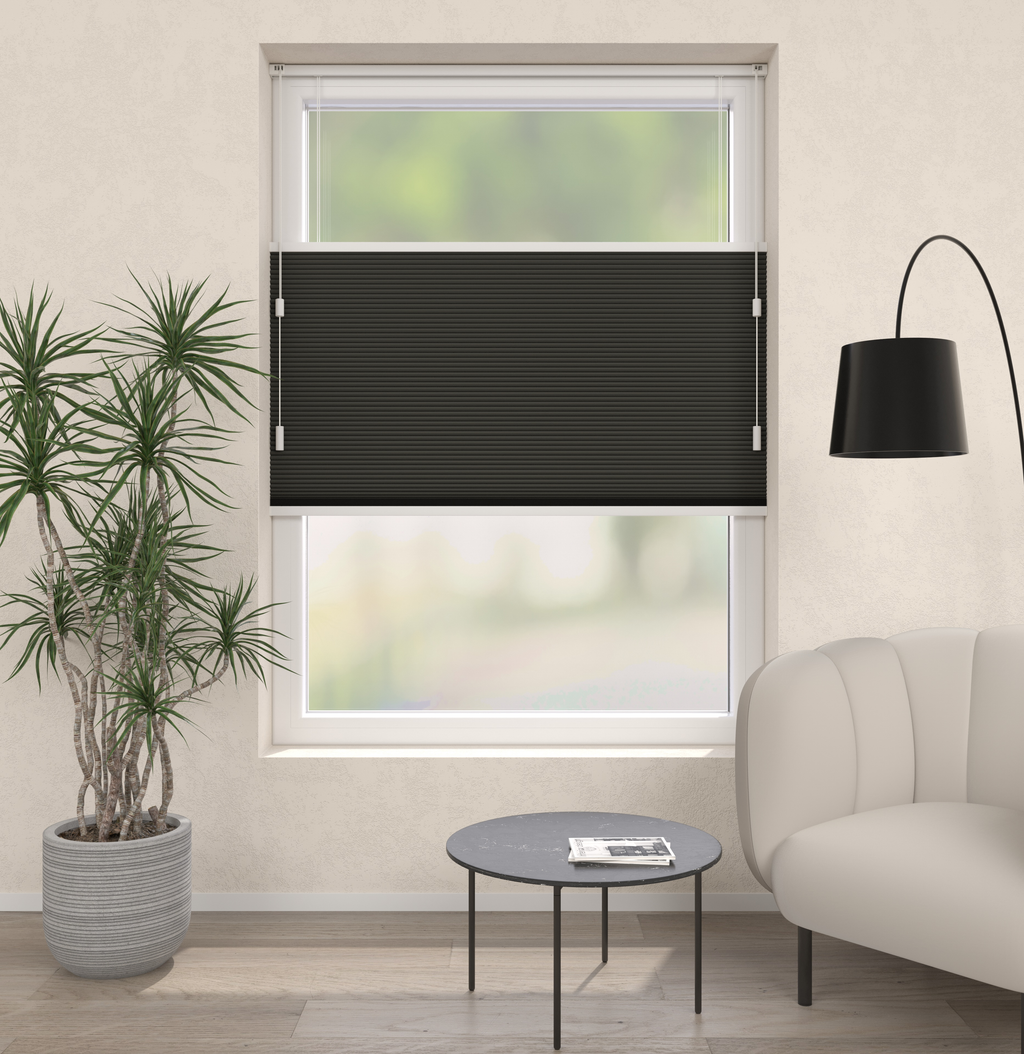 Plissé gordijnen Parijs Antraciet Verduister 5200