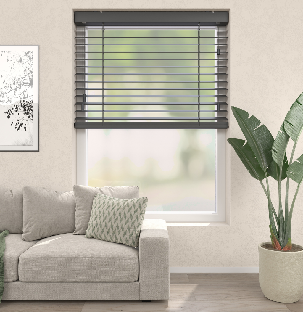 Houten Jaloezieën - Premium Antraciet