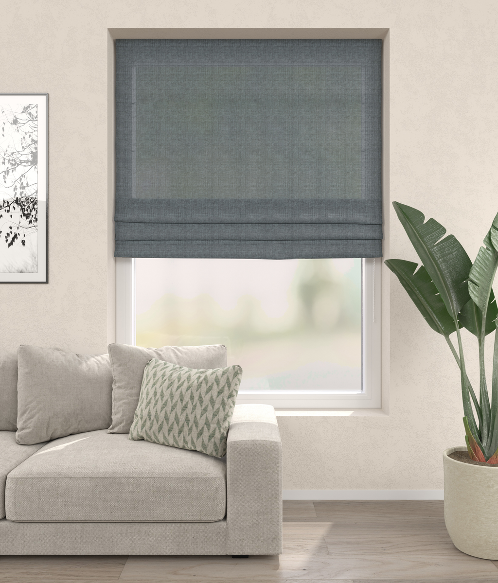 Vouwgordijn Serge Blauw 16505 Afbeelding 1