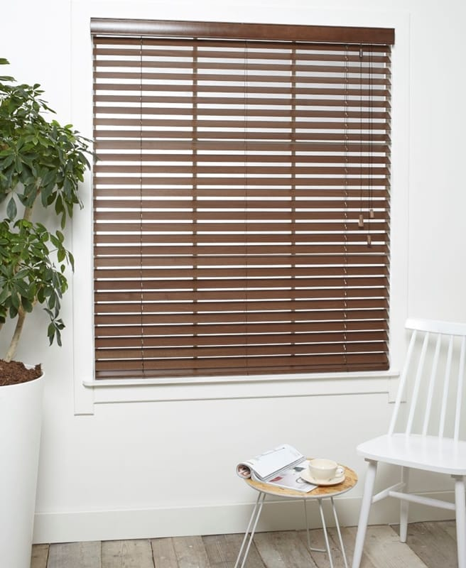 Houten Jaloezieen - Luxe Kastanjebruin